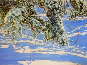sold overnight-snowfall-blue-sky-day-following-24x42-